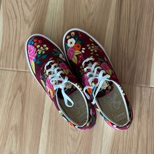 NEW Rifle Paper Co x Keds Anchor Vintage Burgundy Floral Blossoms Sneaker